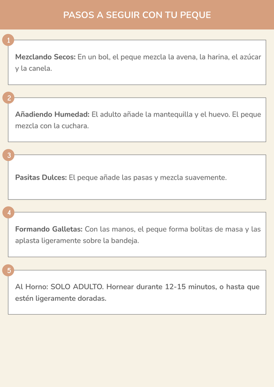 Niño usando torre de aprendizaje mientras realiza la actividad galletas de avena y pasas en la cocina.
