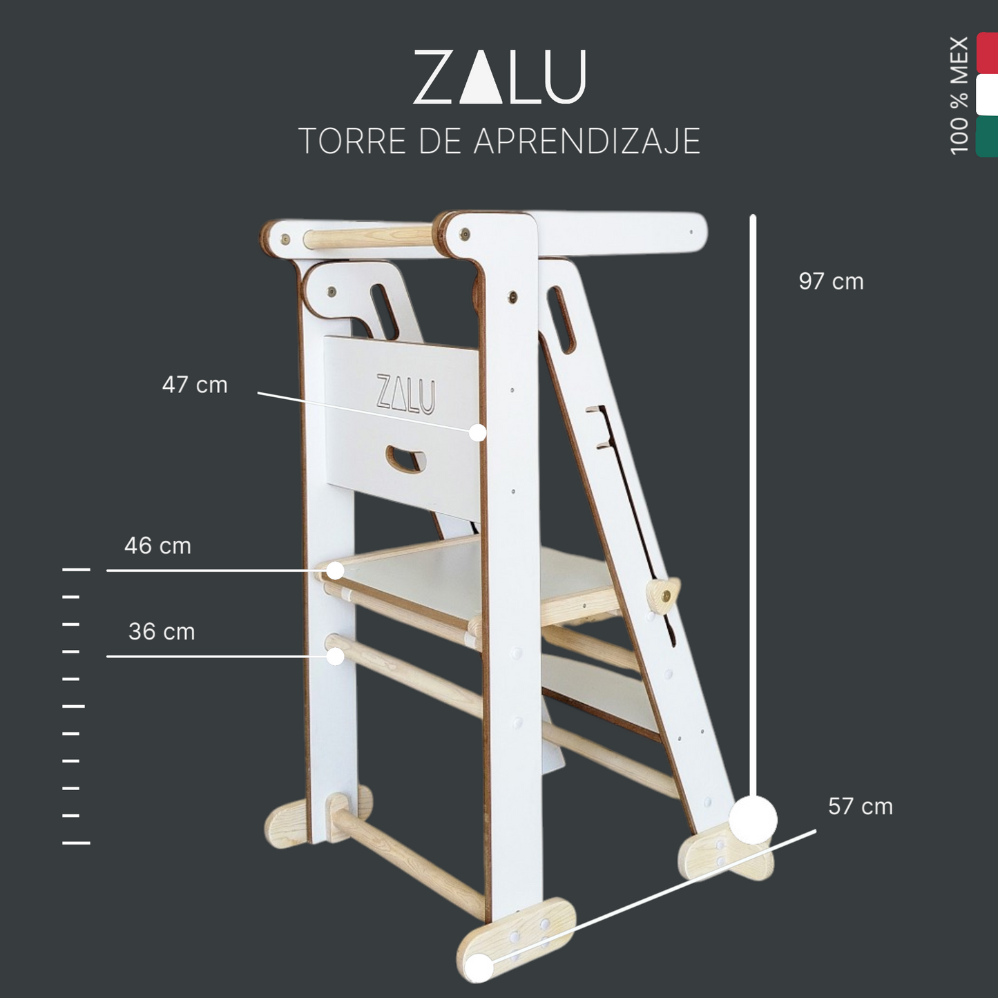 ZALU Torre de aprendizaje Plegable - NANO PROTECH