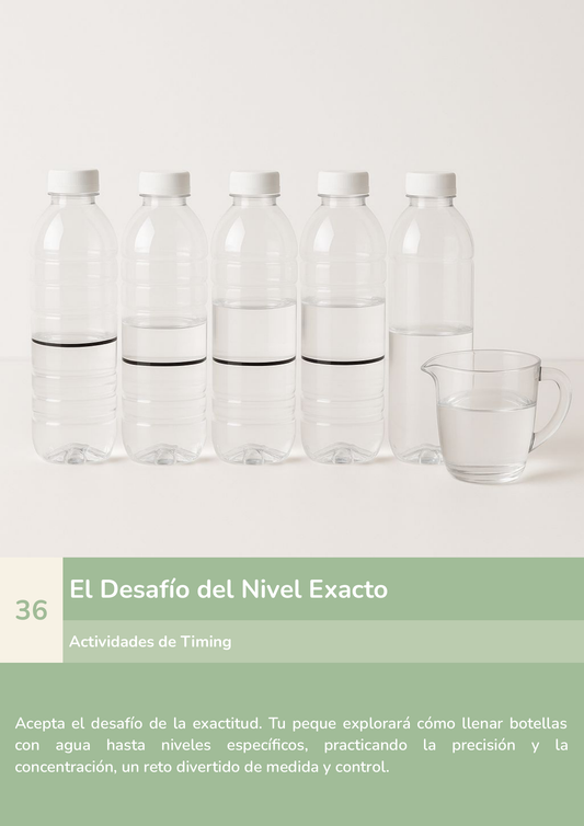 Torre de aprendizaje Montessori, actividad el desafío del nivel exacto.