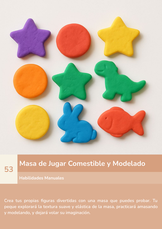 Torre de aprendizaje Montessori, actividad masa de jugar comestible y modelado.