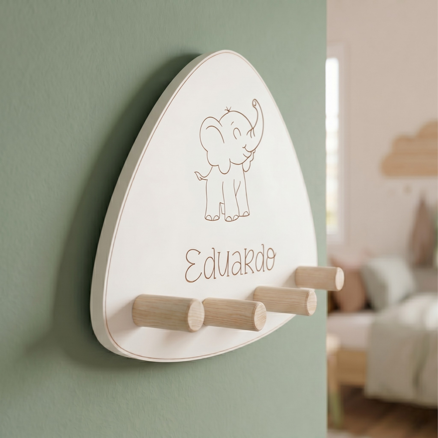 Perchero Infantil Montessori Personalizado - ZALU
